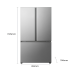 REFRIGERADORA HISENSE DE PUERTA FRANCESA 22.1P³ RF220SI5A